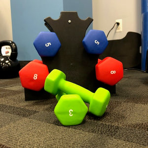 Life Sport 32 Pound Neoprene Dumbbell Set with Stand