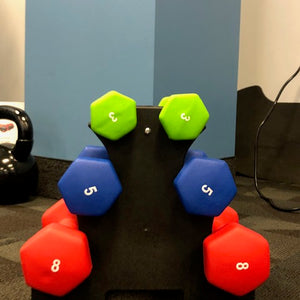 Life Sport 32 Pound Neoprene Dumbbell Set with Stand