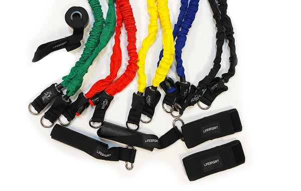 LIFE SPORT COVERED RESISTANCE BAND 40LB BLACK