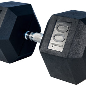 LIFE SPORT RUBBER DUMBBELL 100LB