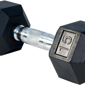 LIFE SPORT RUBBER DUMBBELL 15LB