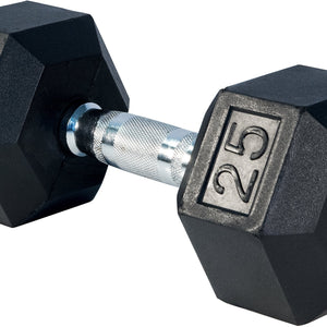TOP FITNESS RUBBER DUMBBELL 25LB