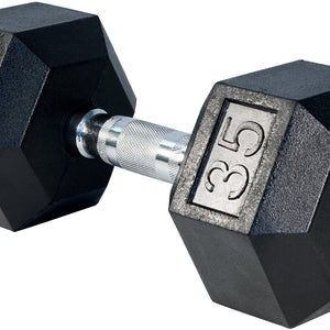 LIFE SPORT RUBBER DUMBBELL 35LB