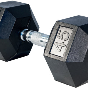 LIFE SPORT RUBBER DUMBBELL 45LB