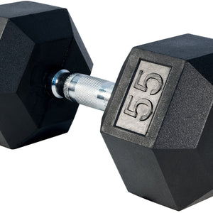 LIFE SPORT RUBBER DUMBBELL 55LB