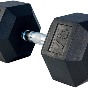 LIFE SPORT RUBBER DUMBBELL 75LB