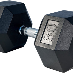 LIFE SPORT RUBBER DUMBBELL 80LB