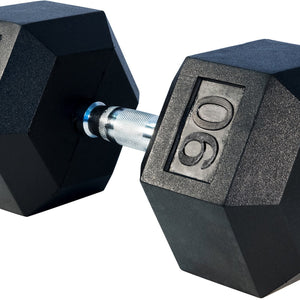 LIFE SPORT RUBBER DUMBBELL 90LB
