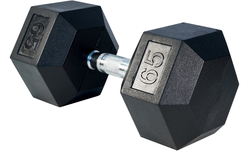 LIFE SPORT RUBBER DUMBBELL 65LB